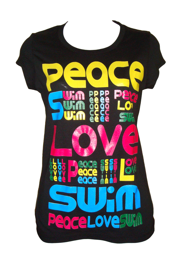 PEACE Female Short Sleeve Longer Length Tee